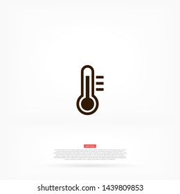 thermometer vector icon 10 eps , Lorem ipsum Flat design
