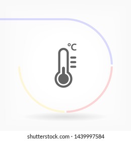 thermometer vector icon 10 eps , Lorem ipsum Flat design