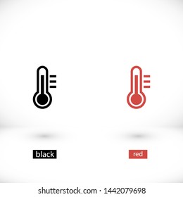 thermometer vector icon 10 eps , Lorem ipsum Flat design