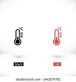 thermometer vector icon 10 eps , Lorem ipsum Flat design