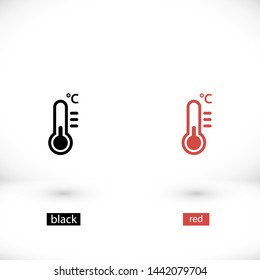 thermometer vector icon 10 eps , Lorem ipsum Flat design