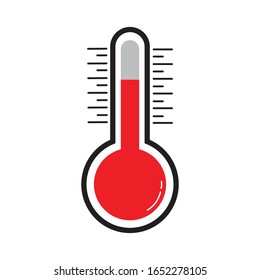 thermometer vector icon 10 eps, white background.