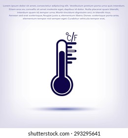thermometer vector icon