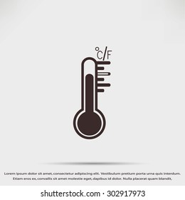 thermometer vector icon