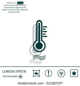 thermometer vector icon
