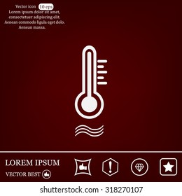 thermometer vector icon