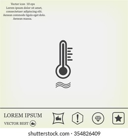 thermometer vector icon