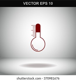 Thermometer vector icon.