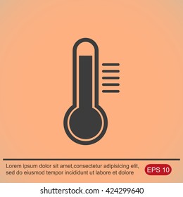 Thermometer vector icon
