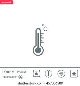thermometer vector icon
