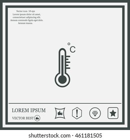 thermometer vector icon