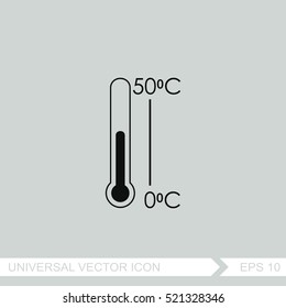 Thermometer vector icon.