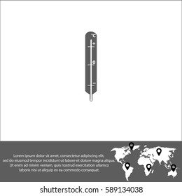 Thermometer vector  icon.
