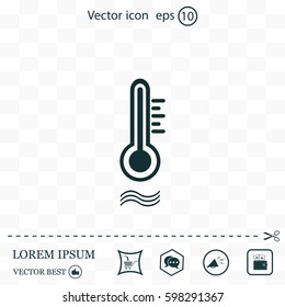 thermometer vector icon
