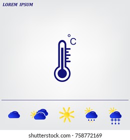 thermometer vector icon