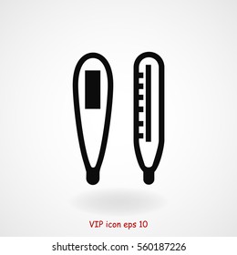 thermometer vector icon, vector best flat icon, EPS