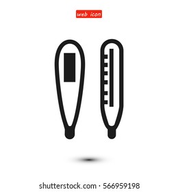 thermometer vector icon, vector best flat icon, EPS