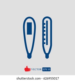 thermometer vector icon, vector best flat icon, EPS