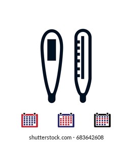 thermometer vector icon, vector best flat icon, EPS