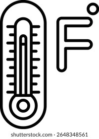 Thermometer vector icon. Can be used for printing, mobile and web applications.