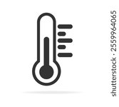 Thermometer vector icon. Celsius,heat, body temperature, cold, room temperature. 