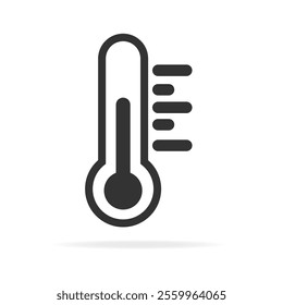 Thermometer vector icon. Celsius,heat, body temperature, cold, room temperature. 