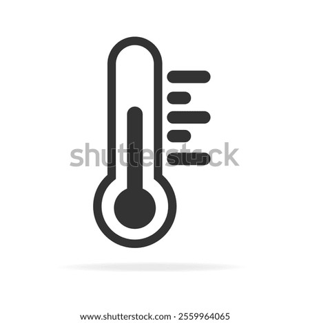 Thermometer vector icon. Celsius,heat, body temperature, cold, room temperature. 
