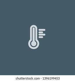 Thermometer vector icon. Thermometer concept stroke symbol design. Thin graphic elements vector illustration, outline pattern for your web site design, logo, UI. EPS 10.