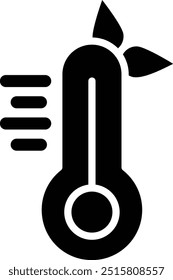 Ilustración de diseño de icono de Vector de termómetro