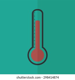 Thermometer vector icon. Flat design