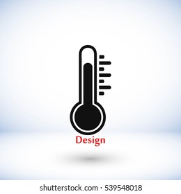thermometer vector icon, flat design best vector icon