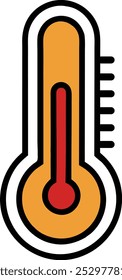 Thermometer vector icon illustration. Flat Cartoon Style.