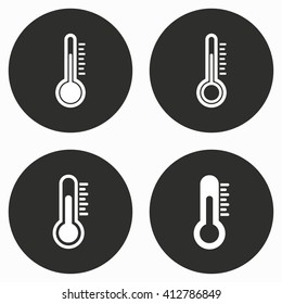 Thermometer vector icon. Illustration isolated for graphic and web design.