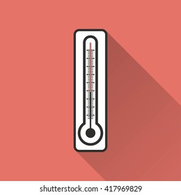 Thermometer    vector icon. Illustration isolated for graphic and web design.