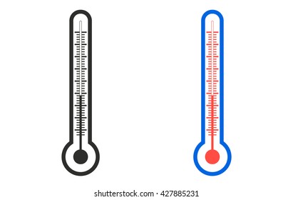Thermometer    vector icon. Illustration isolated for graphic and web design.