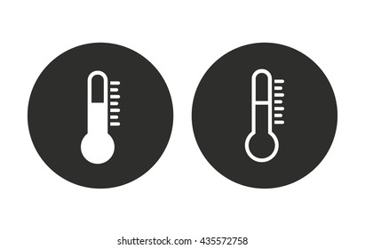 Thermometer vector icon. Illustration isolated for graphic and web design.
