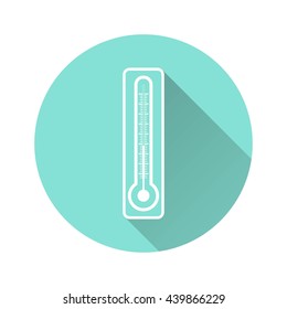 Thermometer vector icon. Illustration isolated for graphic and web design.