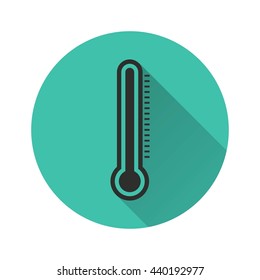 Thermometer vector icon. Illustration isolated for graphic and web design.
