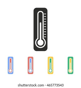 Thermometer vector icon. Illustration isolated on white background for graphic and web design.