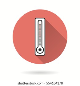 Thermometer vector icon. Illustration isolated for graphic and web design.