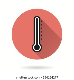 Thermometer vector icon. Illustration isolated for graphic and web design.