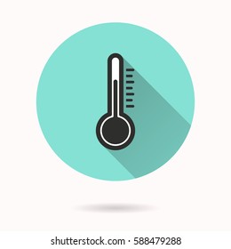 Thermometer vector icon. Illustration isolated for graphic and web design.