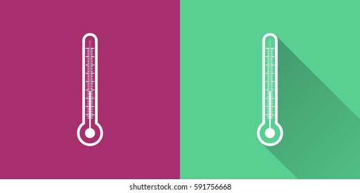 Thermometer vector icon. Illustration isolated for graphic and web design.