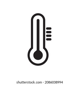 símbolo de la ilustración del icono del vector termómetro
