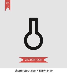 Thermometer vector icon, illustration symbol