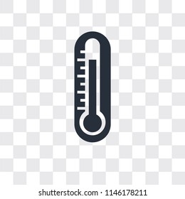 Thermometer vector icon isolated on transparent background, Thermometer logo concept
