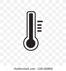 Thermometer vector icon isolated on transparent background, Thermometer logo concept