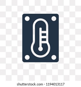 Thermometer vector icon isolated on transparent background, Thermometer transparency concept can be used web and mobile