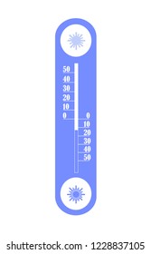 Thermometer vector icon isolated on white background for graphic and web design.