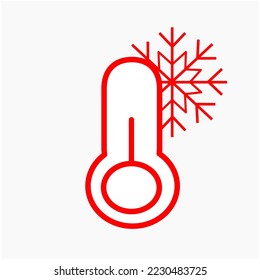 Thermometer vector icon isolated on white background, vector illustration 
